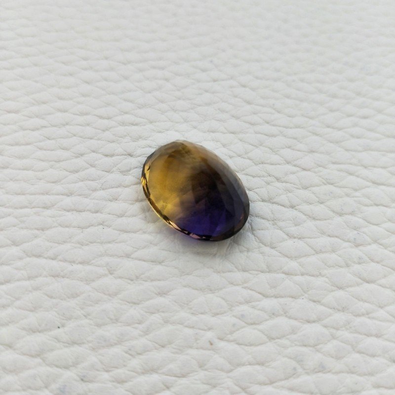 Ametrina Idrotermale Taglio Ovale Sfaccettata a Mano Gemma Sciolta 20X15X11mm 17,15 Carati 1pz