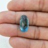 Topazio Azzurro Idrotermale Taglio Ovale Sfaccettata a Mano Gemma Sciolta 19X10X6mm 7,20 Carati