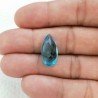Topazio Azzurro Idrotermale Taglio Goccia Sfaccettata a Mano Gemma Sciolta 19X10X6mm 7,15 Carati 1pz