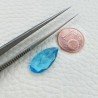 Topazio Azzurro Idrotermale Taglio Goccia Sfaccettata a Mano Gemma Sciolta 20X10X5mm 6,45 Carato 1pz