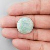Amazzonite Brasiliana Naturale Forma Tondo Piatto Cabochon Liscio Fatto a Mano 21X20X6mm 19,10 Carati 1pz