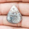Agata Crazy Lace Naturale Forma Goccia Piatto Cabochon Liscio Fatto a Mano 24X20mm 3,80gm 1pz