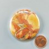 Diaspro Maligano Multicolore Naturale Forma Tondo Piatto Cabochon Liscio Fatto a Mano 40X6mm 19,06gm 1pz