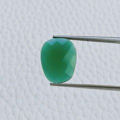 Onice Verde Idrotermale Taglio Briolette Sfaccetata A Mano Gemme Sciolte 14X11X4mm 4,40 Carati 1pz