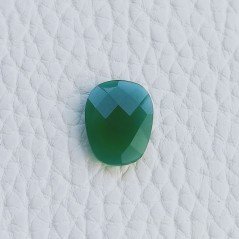 Onice Verde Idrotermale Taglio Briolette Sfaccetata A Mano Gemme Sciolte 14X11X4mm 4,40 Carati 1pz