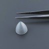 Occhio Di Gatto Grigia Idrotermale Forma Forma Punta Di Proiettile Cabochon Fatto A Mano 12X11mm 8,90 Carati 1pz