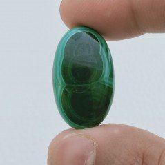 Malachite Naturale Forma Ovale Cabochon Fatto A Mano 28X17X5mm 30,80 Carati 1pz