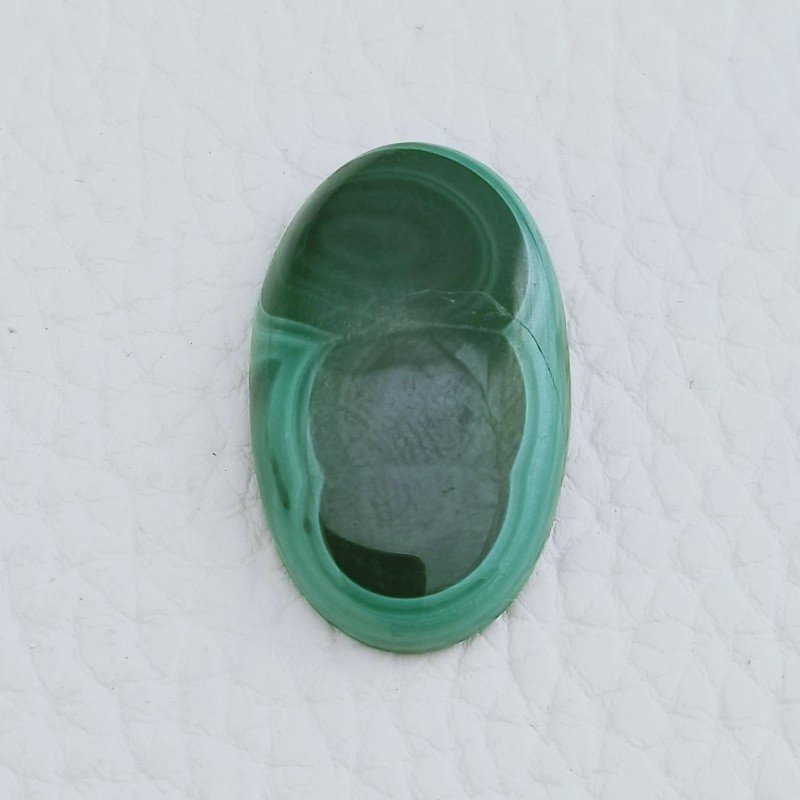 Malachite Naturale Forma Ovale Cabochon Fatto A Mano 28X17X5mm 30,80 Carati 1pz