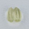Quarzo Oro Verde Forma Goccia Incisa Moghul Fatto A Mano 17X15X9mm 17,75 Carati 1pz