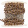 Rosario catena dorato mezzi cristalli lavanda scuro sfaccettati tondo 3-4mm 1Metro