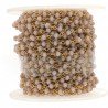 Rosario catena dorato mezzi cristalli lavender sfaccettati tondo 3-4mm 1Metro