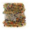 Rosario catena dorato mezzi cristalli mix 3 sfaccettati tondo 3-4mm 1Metro