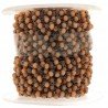 Rosario catena nero mezzi cristalli rosa cipria tondo sfaccettati 3-4mm 1Metro
