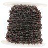 Rosario catena nero mezzi cristalli viola tondo sfaccettati 3-4mm 1Metro