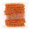 Rosario catena rosato mezzi cristalli arancio sfaccettati 3-4mm 1Metro