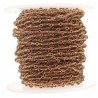 Rosario catena rosato mezzi cristalli fume tondo sfaccettati 3-4mm 1Metro
