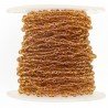 Rosario catena rosato mezzi cristalli giallo miele diamantato tondo sfaccettati 3-4mm 1Metro