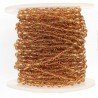 Rosario catena rosato mezzi cristalli giallo quarzo citrino tondo sfaccettati 3-4mm 1Metro