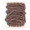 Rosario catena rosato mezzi cristalli lavender scuro tondo sfaccettati 3-4mm 1Metro