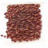 Rosario catena rosato mezzi cristalli rosso bicono sfaccettati 3-4mm 1Metro