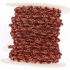Rosario catena rosato mezzi cristalli rosso bordeaux tondo sfaccettati 3-4mm 1Metro