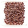 Rosario catena rosato mezzi cristalli rosso scuro diamantate tondo sfaccettati 3-4mm 1Metro