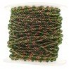 Rosario catena rosato mezzi cristalli verde tondo sfaccettati 3-4mm 1Metro