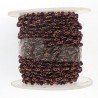 Rosario catena rosato mezzi cristalli viola metallizzato tondo sfaccettati 3-4mm 1Metro