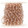 Rosario catena rosato mezzi cristallo trasparente diamantata sfaccettati tondo 3-4mm 1Metro
