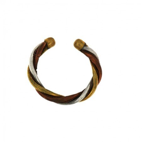 Bracciali Intrecciati di Tre Metalli Rame, Alluminio e Ottone Rigido
