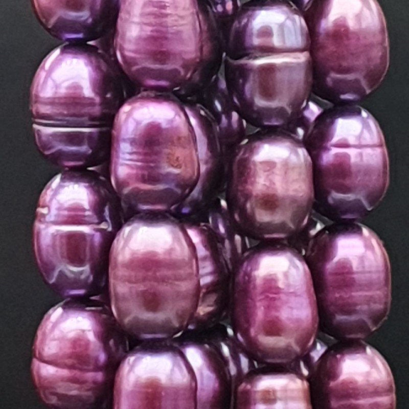 Perle di fiume tondo ovale tondo viola