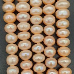Perle di fiume rosa cipolle rondelle 11.5mm