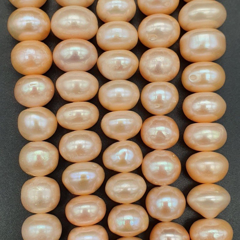 Perle di fiume rosa cipolle rondelle 11.5mm