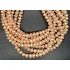 Perle di fiume rosa cipolle rondelle 11.5mm