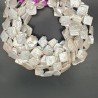 Perle di fiume bianco quadrato foro diagonale 18-20X22mm