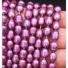 Perle di fiume tondo ovale tondo viola