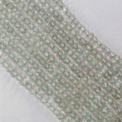 Ametista Verde Naturale in Perline Forma Rondelle Sfaccettato a Mano Foro Passante 03-04mm