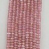 Zircone Rosa in Perline Forma Rondelle Sfaccettato a Mano Foro Passante 03mm