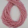 Zircone Rosa in Perline Forma Rondelle Sfaccettato a Mano Foro Passante 03mm