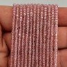Zircone Rosa in Perline Forma Rondelle Sfaccettato a Mano Foro Passante 03mm