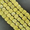 Giada Limone Naturale Perline Forma Cubetti Sfaccettato a Mano 09-12mm