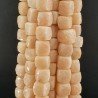 Pietra di Luna Rosa Naturale Perline Forma Cubetti Sfaccettato a Mano 09-12mm