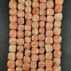 Pietra del Sole Naturale Perline Forma Cubetti Sfaccettato a Mano 07-10mm