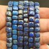 Lapis Lazuli Naturale Perline Forma Cubetti Sfaccettato a Mano 06-09mm