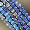 Lapis Lazuli Naturale Perline Forma Cubetti Sfaccettato a Mano 06-09mm