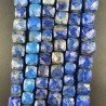 Lapis Lazuli Naturale Perline Forma Cubetti Sfaccettato a Mano 06-09mm