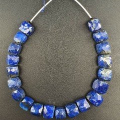 Lapis Lazuli Naturale Perline Forma Cubetti Sfaccettato a Mano 06-09mm