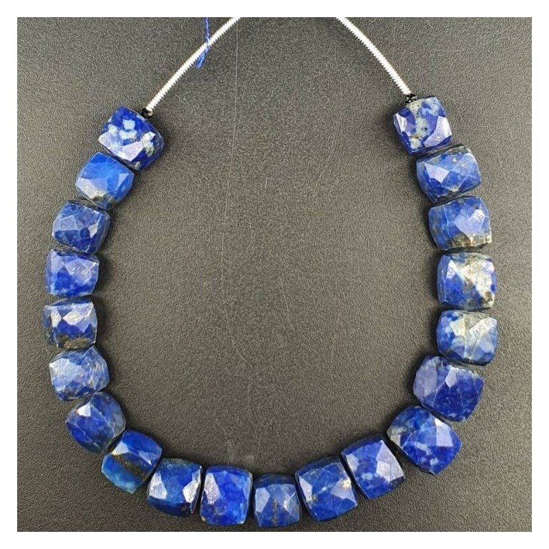 Lapis Lazuli Naturale Perline Forma Cubetti Sfaccettato a Mano 06-09mm