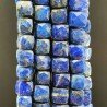 Lapis Lazuli Naturale Perline Forma Cubetti Sfaccettato a Mano 06-09mm
