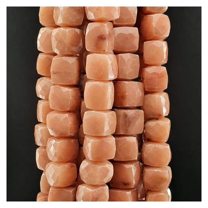 Rodonite Rosa Naturale Perline Forma Cubetti Sfaccettato a Mano 08-10mm